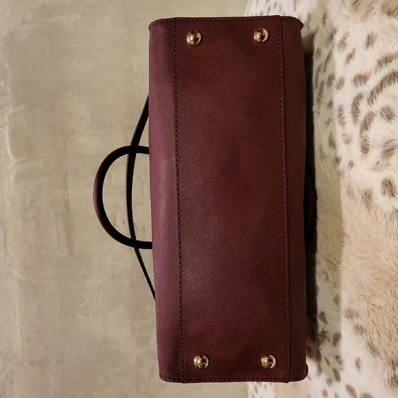 Michael Kors Large Hamilton Tote Maroon W/ Goldtone Hardware Large - BOGO HALF - Picture 6 of 12